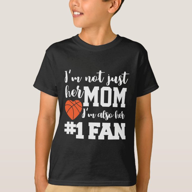 Basketball Mamma nummer ett Fläkt Basketball Mammo T Shirt (Framsida)