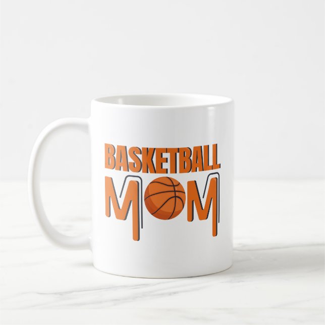 Basketball Mamma Orange boll Sportfantast Kaffemugg (Vänster)