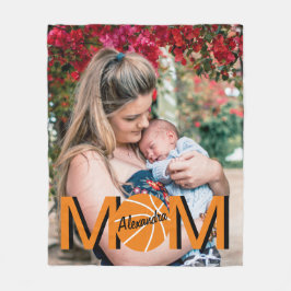 Basketball Mamma Photo Fleece Blanket