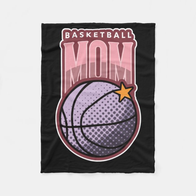 Basketball Mamma - Sport Aktiv Fleecefilt (Framsidan)