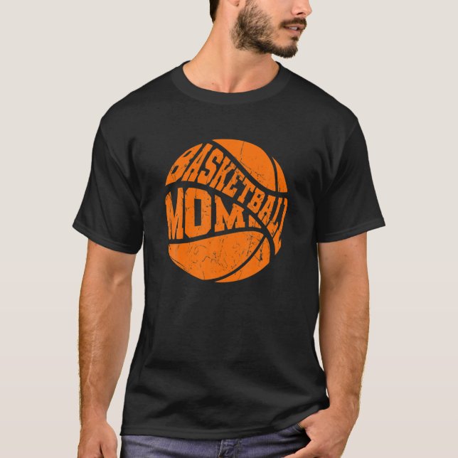 Basketball Mamma Sport Design Mors dag T Shirt (Framsida)