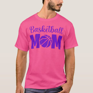 Basketball Mamma Sporty Basket Boll Lila T Shirt