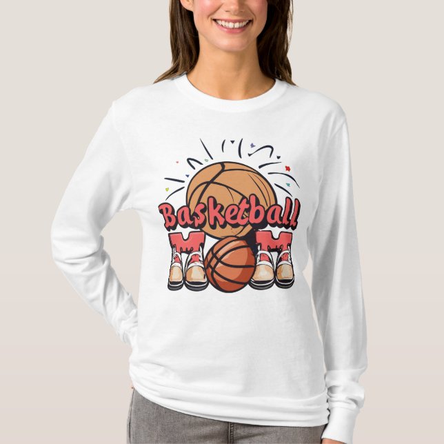 Basketball Mamma T Shirt (Framsida)