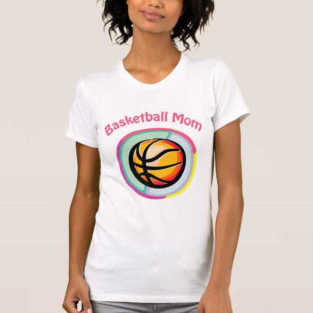 Basketball Mamma Tees T Shirt (Framsida)