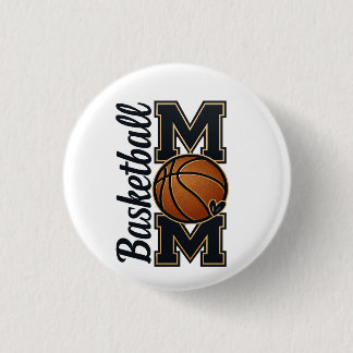 Basketball Mamma Varsity Stil Guld Sport Lag Ande Knapp