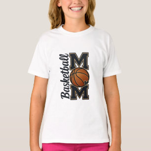 Basketball Mamma Varsity Stil Guld Sportlag Andr T Shirt