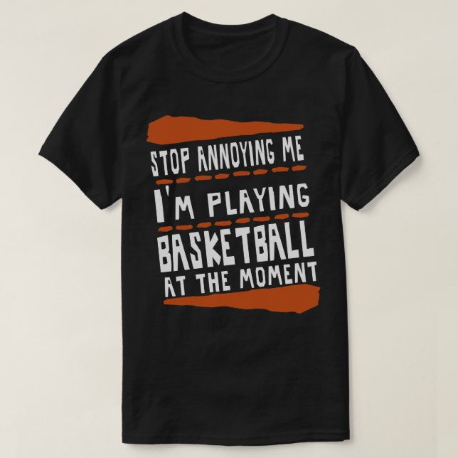 Basketball Manar Basket Basket Team som säger T Shirt (Design framsida)