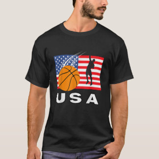 Basketball Manar's Team American Flagga Basketball T Shirt