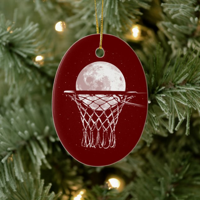 Basketball Måne Julgransprydnad Keramik (Träd)