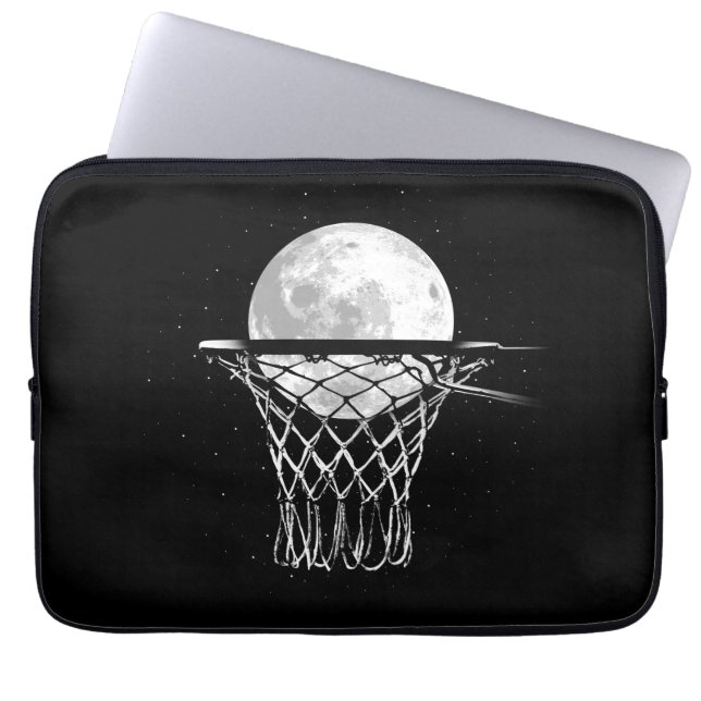 Basketball Måne Laptop Fodral (Framsidan)