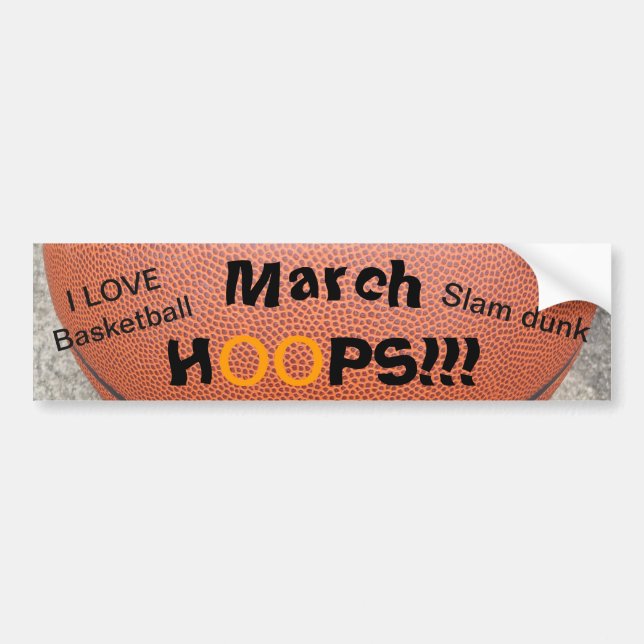 Basketball March RINGAR Bumper Sticker Bildekal (Framsidan)