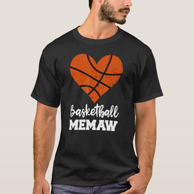 Basketball Memaw Funny Basketball Player Memaw T Shirt (Framsida)