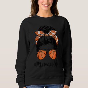 Basketball Memaw Life Messy Bun Proud Women Basket T Shirt