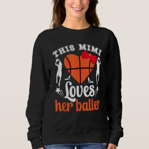 Basketball Mimi Älskar Sin Baller Mimi Av En Baske T Shirt