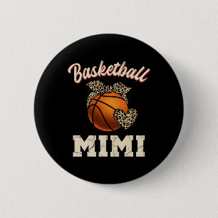 Basketball Mimi Bandana Leopard Heart Fläkt Mor" Knapp