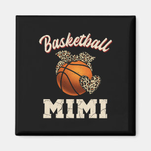 Basketball Mimi Bandana Leopard Heart Fläkt Mor" Magnet