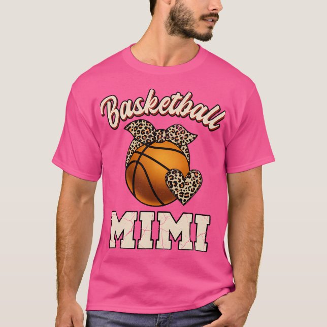 Basketball Mimi Leopard Basketball Player Mor T Shirt (Framsida)