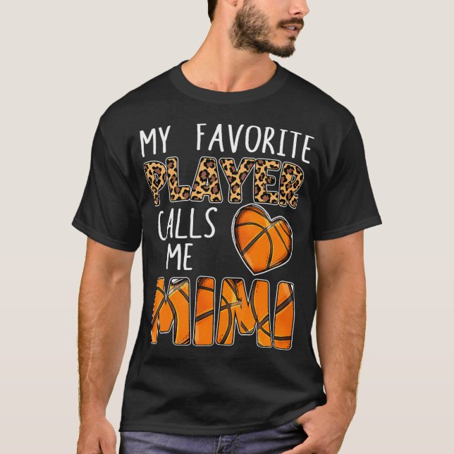 Basketball Mimi Min favoritspelare kallar mig Mimi T Shirt (Framsida)