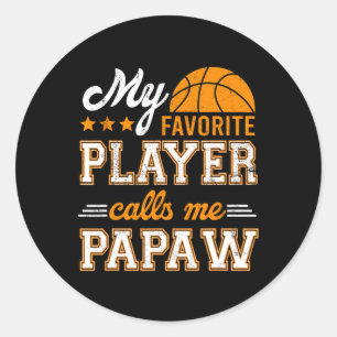 Basketball Min favoritspelare kallar mig Papaw Runt Klistermärke