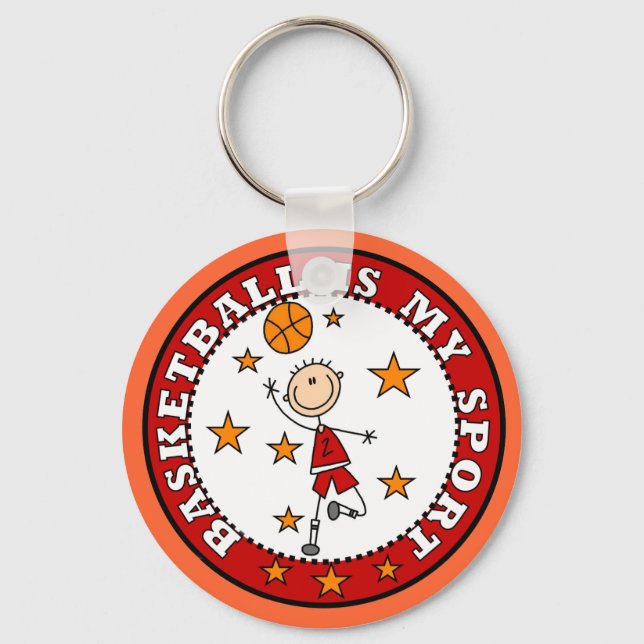 Basketball Mina sportskjortor och -gåvor Nyckelring (Framsida)