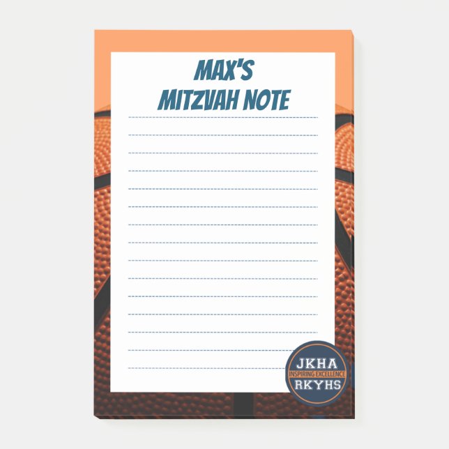 Basketball Mitzvot Post-it Block (Framsida)
