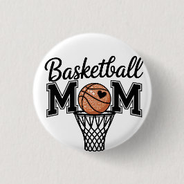 Basketball Mom Button Knapp