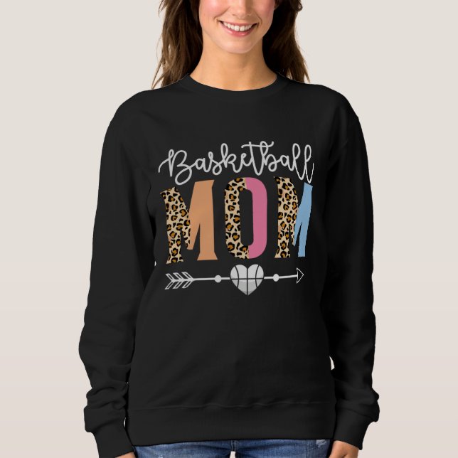 Basketball Mom Cute Basketball Game Mother s Day L T Shirt (Framsida)