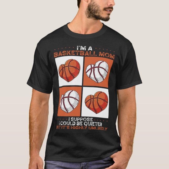 Basketball Mom Mothers Day Motherhood Basketball   T Shirt (Framsida)