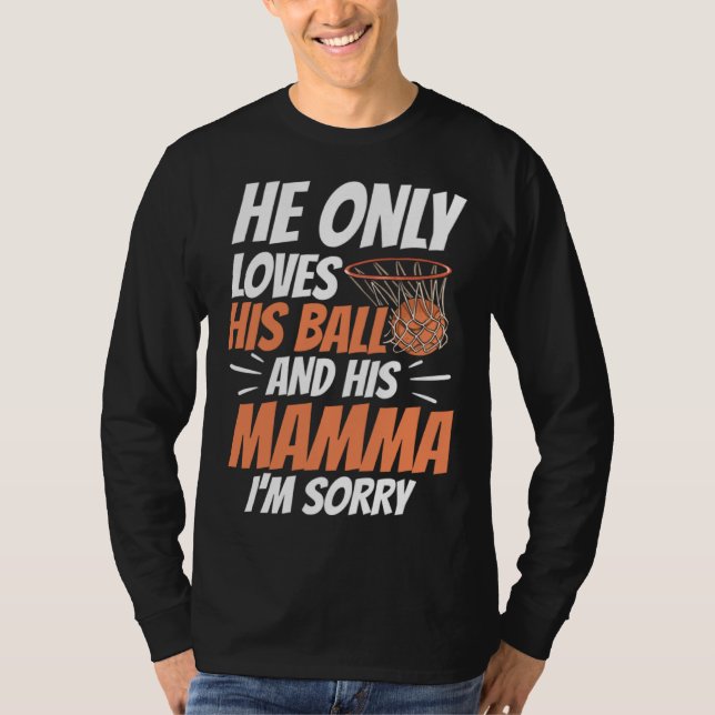 Basketball Mom Mothers Day Motherhood Basketball   T Shirt (Framsida)