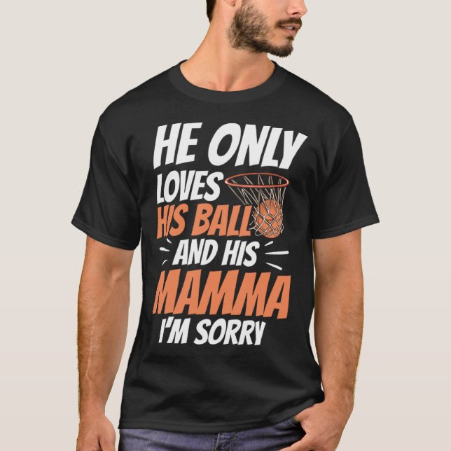 Basketball Mom Mothers Day Motherhood Basketball   T Shirt (Framsida)