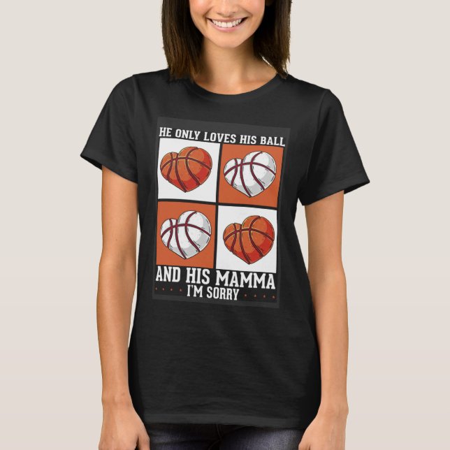 Basketball Mom Mothers Day Motherhood Basketball   T Shirt (Framsida)