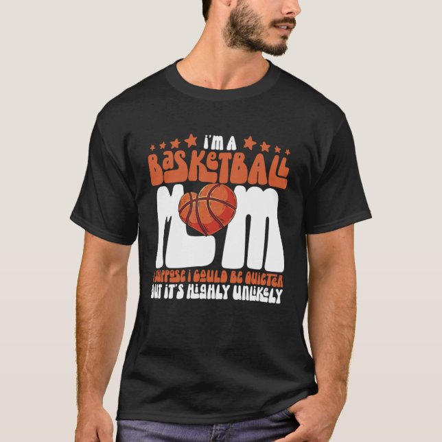 Basketball Mom Mothers Day Motherhood Basketball   T Shirt (Framsida)
