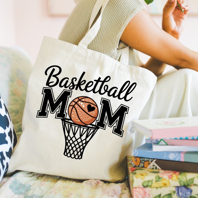 Basketball Mom Tote Bag Tygkasse (Basketball Mom tote bag)