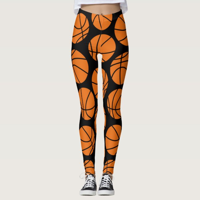 Basketball Mönster Leggings (Framsida)