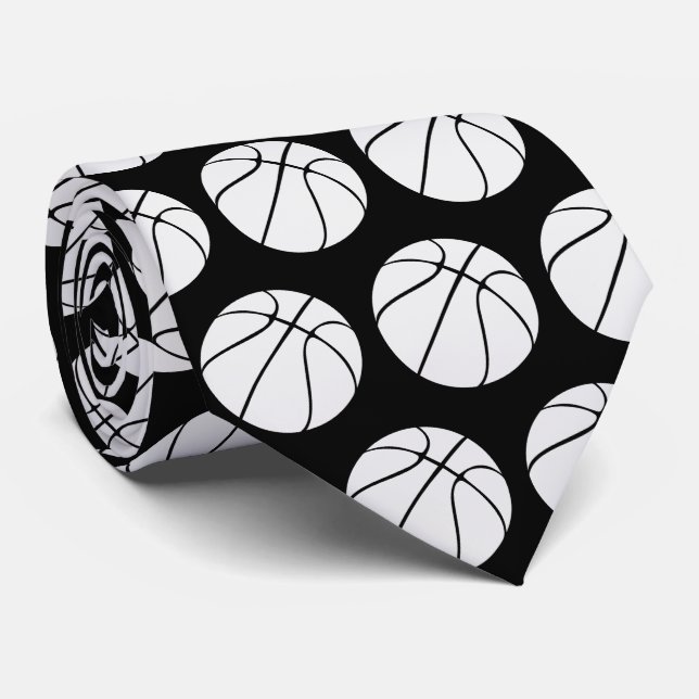 Basketball Mönster Neck Tie Slips (Rullad)