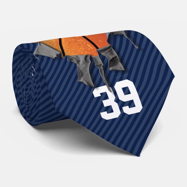Basketball (mörk/personlig) slips (Rullad)