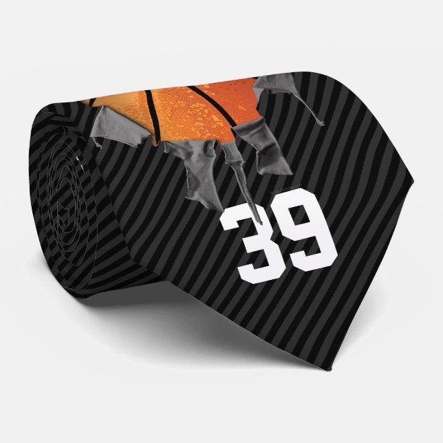 Basketball (mörk/personlig) slips (Rullad)