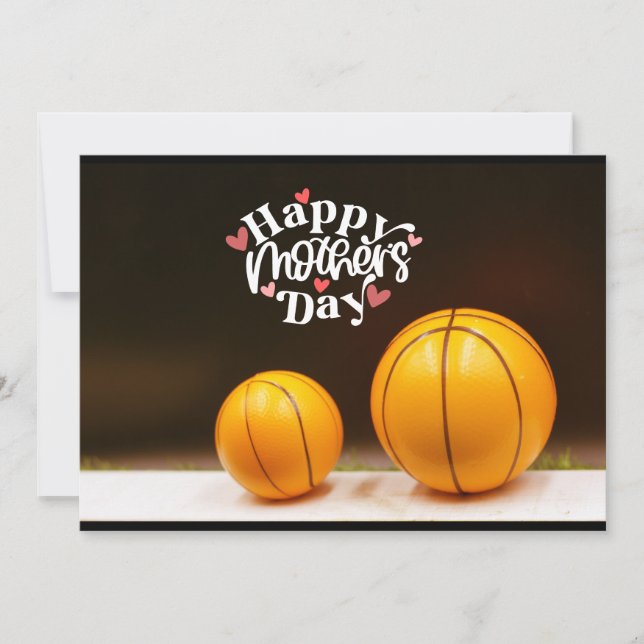 Basketball Mors dag  Holiday-kort Julkort (Framsida)