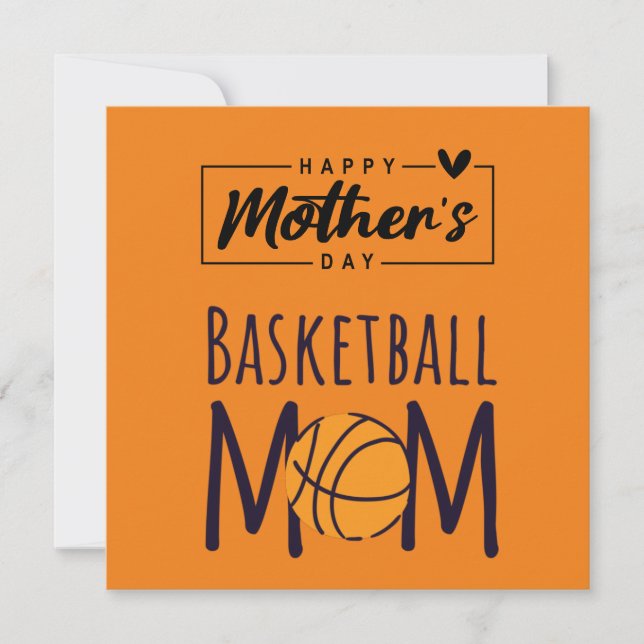 Basketball Mors dag till mamma  Kort (Framsida)
