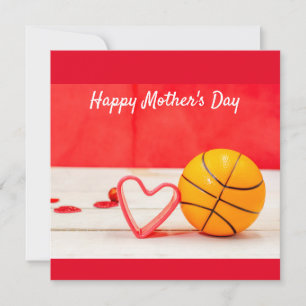 Basketball Mors dag till mamma med kärlek-rött hjä