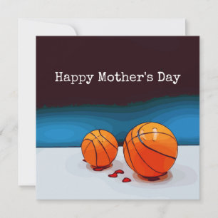 Basketball Mors dag till mamma med kärlek-rött hjä Kort