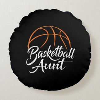 Basketball Moster Basketball Mamma Auntie Gift Rund Kudde