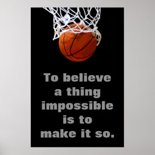 Basketball Motivational Inspirational Achievement Poster