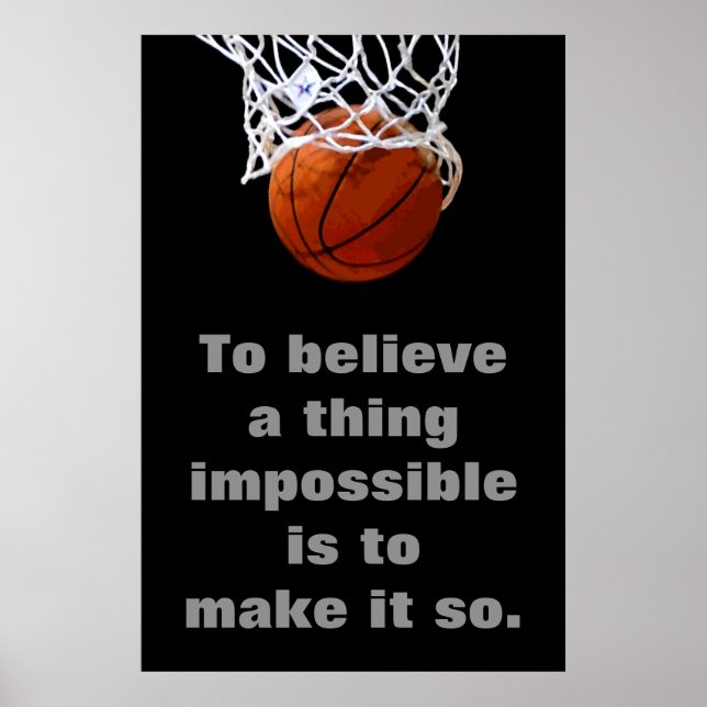 Basketball Motivational Inspirational Achievement Poster (Framsidan)