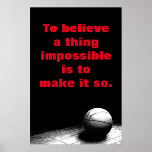 Basketball Motivational Inspirational Tro Poster