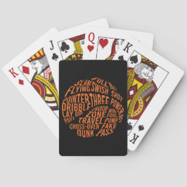 Basketball Motivational Ord Cloud Art Casinokort