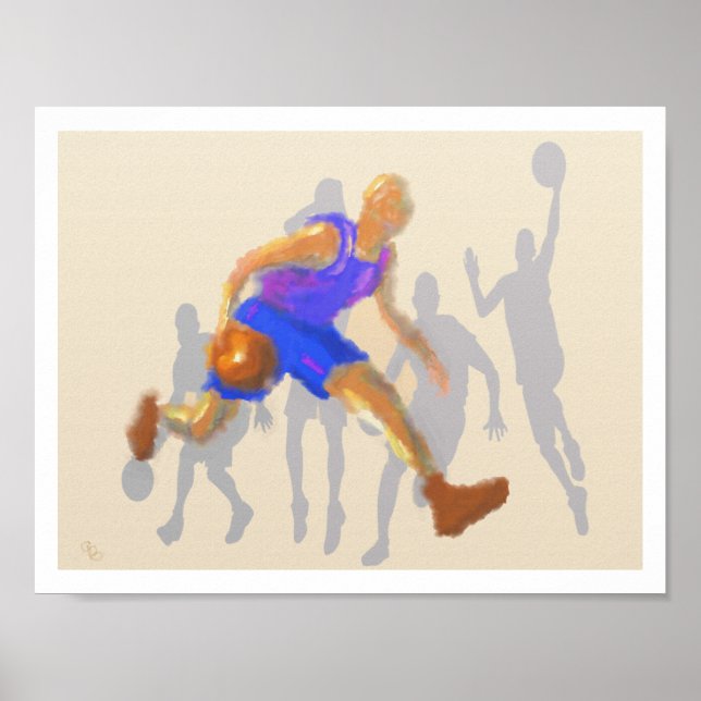 Basketball Moves Art Poster (Framsidan)