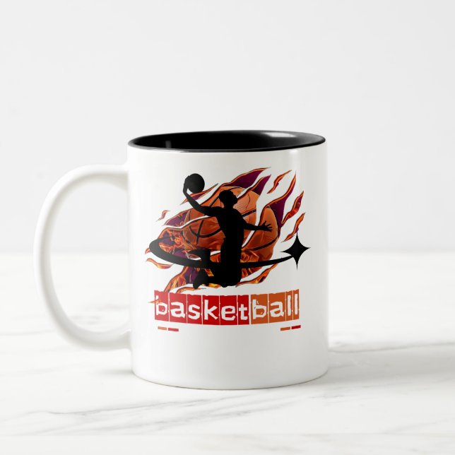 Basketball-mugg  Två-Tonad mugg (Vänster)