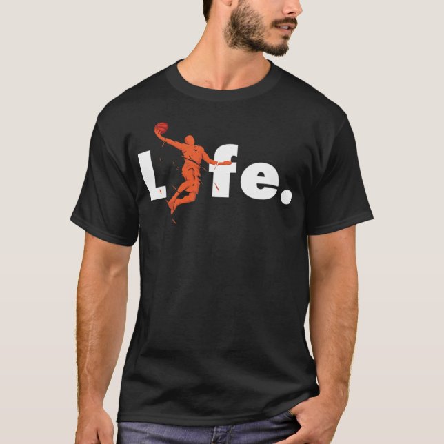 Basketball My Life Motivation basketbollspelare ba T Shirt (Framsida)