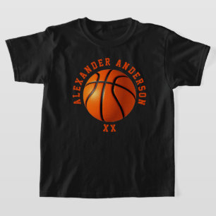 Basketball Namn och Jersey Personalize T Shirt